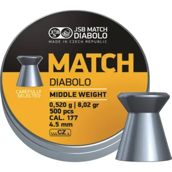 Airsoftová kulička Diabolky JSB MATCH 4,5mm (cal .177) - 500ks, JSB Match Diabolo