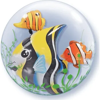 Balónek Qualatex Dvojbublina Tropické ryby 24"/61cm