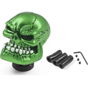 Hlavice řadicí páky Hlavice řadící páky - lebka - Zelená