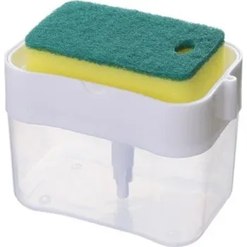 Mycí kartáč s dávkovačem mýdla pro nádobí | kuchyňské potřeby - BÍLÝ