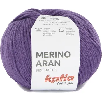 Příze Katia Merino Aran 102 Lilac Pletací příze