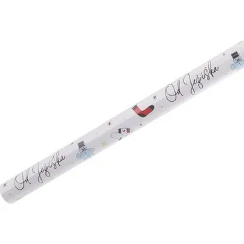 Balící papír papír dárkový, vánoční, OD JEŽÍŠKA, 2ks, 100x70cm, v roli