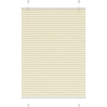 Roleta vidaXL Plisovaná roleta 95x150 cm Šířka látky 94,4 cm [4015193] Barva: krémová