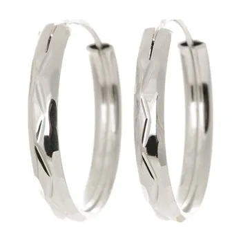 Náušnice Stříbrné náušnice kruhy 20 mm STNAU1263F