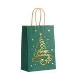 tianDe Vánoční dárková taška Merry christmas s tianDe logem (vánoční strom zelený) 21x8x5 c