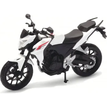 autíčko Welly Motocykl Honda CB500F 1:18 bílá