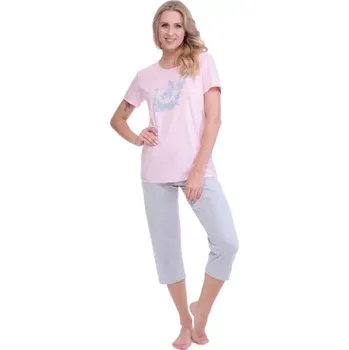 Dámské pyžamo 2553/21 - dámské pyžamo Ruko, S, růžová