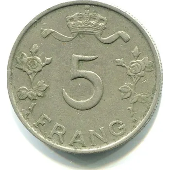 LUCEMBURSKO. 5 francs 1949.