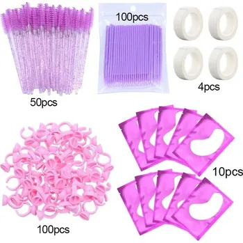 Sada nástrojů pro prodlužování řas | kosmetické potřeby 264 ks - Fialová