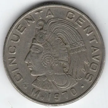 MEXIKO. 50 centavos 1970.