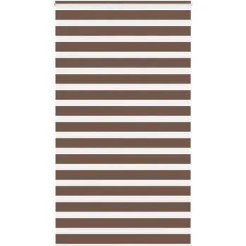 vidaXL Zebra roleta hnědá 135x200 cm šířka látky 130,9 cm polyester