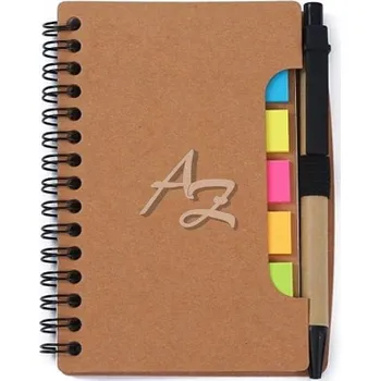 Zápisník zápisník spirála 10x13,5cm, 70listů, s propiskou