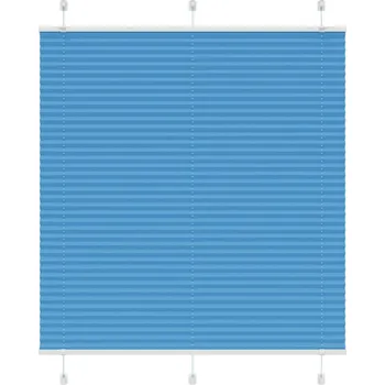 vidaXL Plisovaná roleta modrá 115x100 cm Šířka látky 114,4cm Polyester