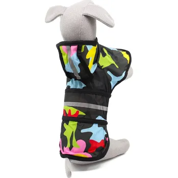 Obleček pro psa Vsepropejska Zidan pláštěnka pro psa Barva: Černá, Délka zad (cm): 47, Obvod hrudníku: 50 - 60 cm