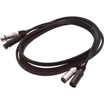Příslušenství ke zvukové technice Bespeco EA2X2F300 (Nástrojový kabel, délka kabelu: 3 m, konektor 1: 2x XLR (M), konektor 2: 2x XLR (F), barva: černá)