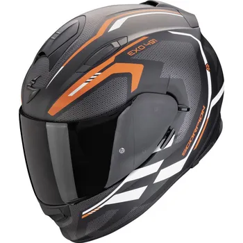 Helma na motorku SCORPION přilba EXO-491 Kripta matt black/orange/white - L