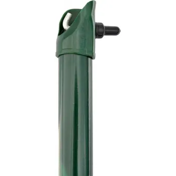 Plotová vzpěra Vzpěra 300 cm na pletivový plot, O38 mm, háková, pozinkovaná + poplastovaná zelená