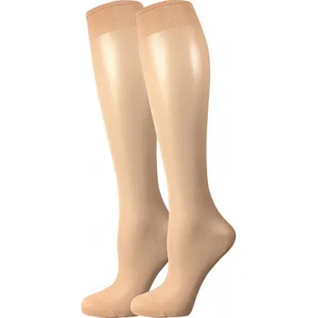 Pánské ponožky Podkolenky dámské Lady B NYLON knee-socks 20 DEN 5 párů - světle béžové, 35-41