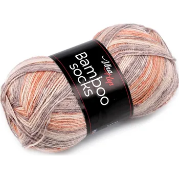 Příze Pletací příze Bamboo Socks / ponožkovka 100 g, barva 4 (7905) béžová světlá