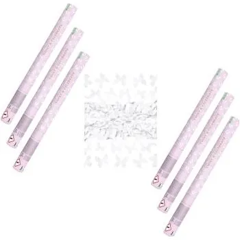 SADA Konfety svatební 60 cm 6 ks BÍLÍ MOTÝLCI