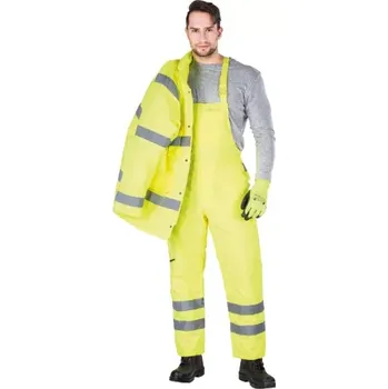 montérky Reis VIS zateplené kalhoty s laclem žluté