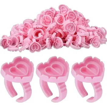 Péče o řasy a obočí Nádoba na lepidlo na prodloužení řas | Kosmetické potřeby 100 ks - XJZB-100ks-růžová