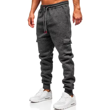 Pánské kalhoty Grafitové pánské zateplené jogger tepláky Bolf Q1108 - M