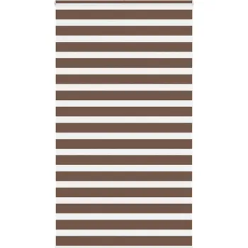 vidaXL Zebra roleta hnědá 130x200 cm šířka látky 125,9 cm polyester