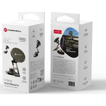 F-GRIP magnetický držák do auta IronSecure na čelní sklo / palubní desku kompatibilní s MagSafe black