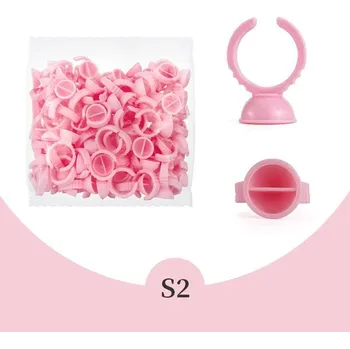 Péče o řasy a obočí Držák lepidla pro prodlužování řas | kosmetické potřeby 100 ks - PinkS2