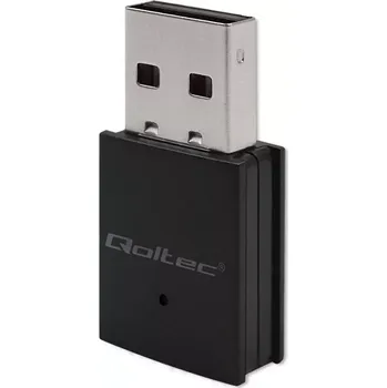 Bluetooth adaptér Mini bezdrátový wi‑fi adaptér ac s bluetooth 4.0 QOLTEC, usb, až 600 Mb/s