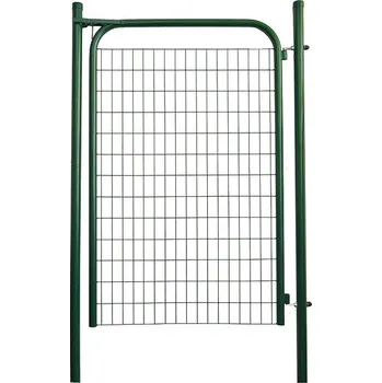 Zahradní branka EKO, šířka 100 cm, výška 150 cm, kulaté profily, příprava na visací zámek, mechová zelená