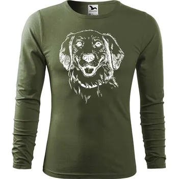 Pánské tričko DOBRÝ TRIKO Pánské bavlněné triko Retrívr Velikost: XL, Barva: Khaki