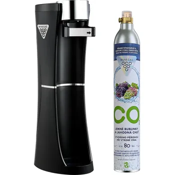 Příprava sody Vyrobnik sody WineGAS Slim Black bombicka 425g