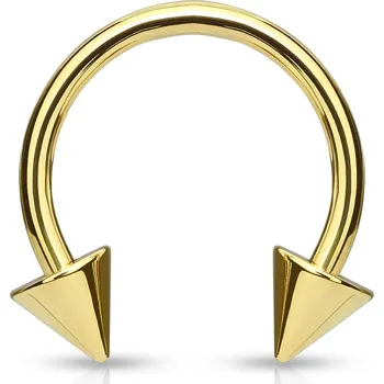 Piercing Atreya Zlatá podkova s hroty Velikost: 1,2 mm x 10 mm x 4 mm
