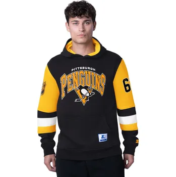 Pánská mikina Starter Pánská mikina Pittsburgh Penguins NHL END ZONE Fleece Hoodie Velikost: S