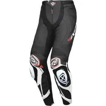Moto oblečení Kožené kalhoty na motorku IXON Vortex 3 černo-bílé