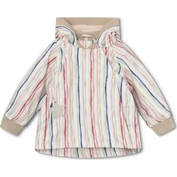 MINI A TURE Dětská zateplená nepromokavá bunda MATWIAMI "Watercolor Stripe" VELIKOST: 104/4 roky