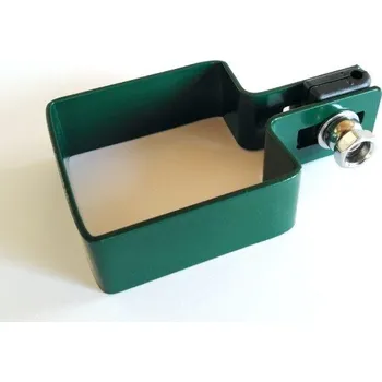 Příslušenství pro plot Příchytka panelu ke sloupku 60×60, koncová, mechová zelená Tloušťka drátu plotového panelu: 4 mm