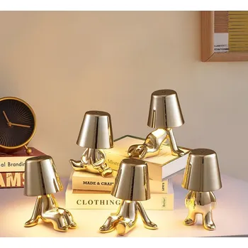 Lampička Stolní noční stolní lampa GOLD MAN Art Deco stojící (verze 1) MLTL