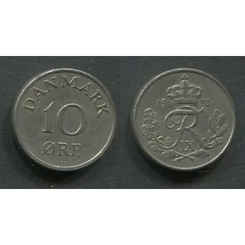 DÁNSKO. 10 öre 1953. KM-841.1