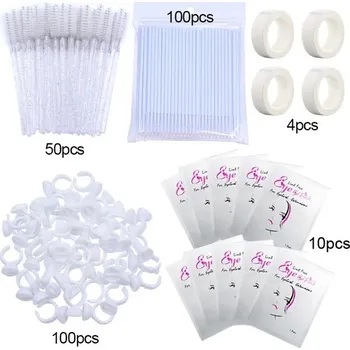 Sada nástrojů pro prodlužování řas | kosmetické potřeby 264 ks - Bílý