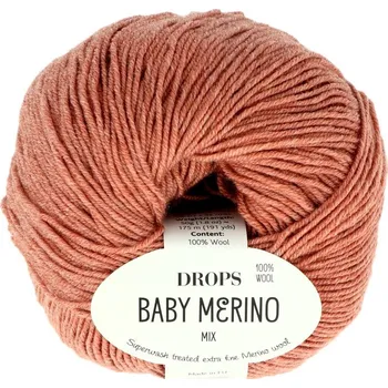 Příze Drops Baby Merino 48 oranžově červená