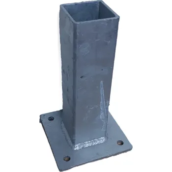 Příslušenství pro plot Patka pro montáž sloupku na betonový podklad, pro sloupek 80x80 mm, žárově pozinkovaná