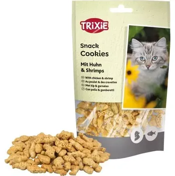 Krmivo pro kočku TRIXIE Cookies, sušenky s kuřetem a krevetami pro kočky, 50 g
