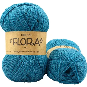 Příze Drops Flora MIX 11 petrol