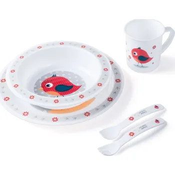 Canpol babies Dětská jídelní sada CUTE ANIMALS ptáček