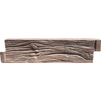 Vyvýšený záhon Betonová deska pro vyvýšený záhon 100x25 cm, vzor dřevo, hnědá