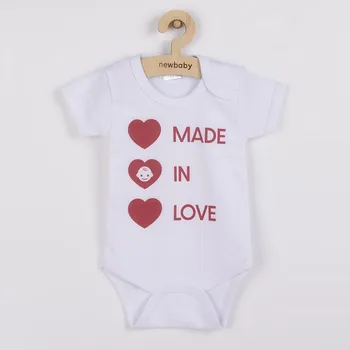 Kojenecký body Body s potiskem New Baby MADE IN LOVE Barva: Dle obrázku, Velikost: 50