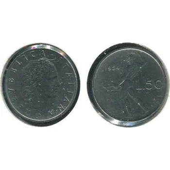 ITÁLIE. 50 lire 1954.
